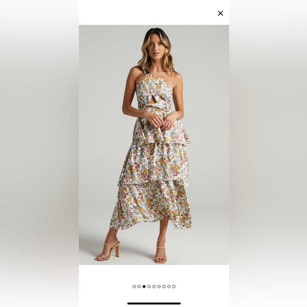Multi floral caro dress from Showpo